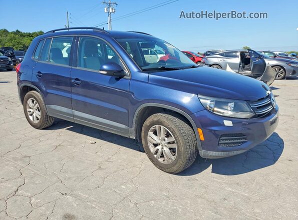 WVGAV7AX7GW586595 2016 VOLKSWAGEN TIGUAN Blue Przód prawy