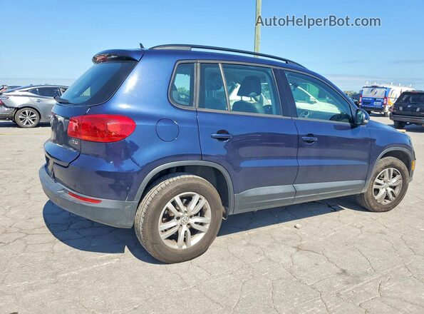 WVGAV7AX7GW586595 2016 VOLKSWAGEN TIGUAN Blue Tył prawy