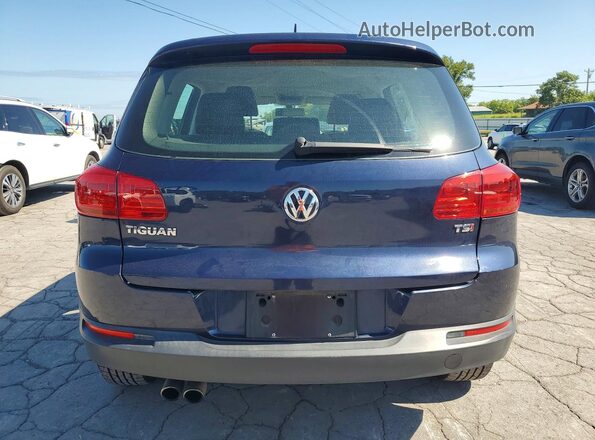 WVGAV7AX7GW586595 2016 VOLKSWAGEN TIGUAN Blue Widok z tyłu