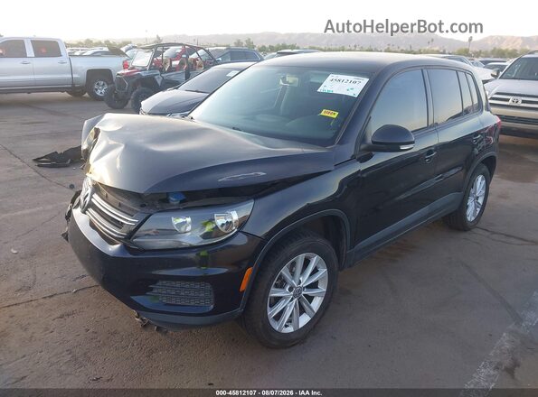 WVGAV7AX7JK004901 2018 VOLKSWAGEN TIGUAN Black წინა მარცხენა ხედი სამი მეოთხედიდან