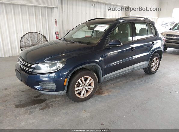 WVGAV7AX8GW588193 2016 VOLKSWAGEN TIGUAN Blue წინა მარცხენა ხედი სამი მეოთხედიდან