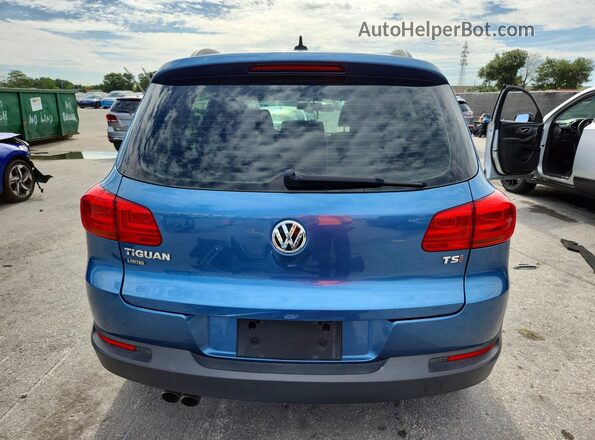 WVGAV7AX9HK054161 2017 VOLKSWAGEN TIGUAN Blue Widok z tyłu