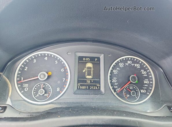 WVGBV7AX3GW577882 2016 VOLKSWAGEN TIGUAN Blue Instrument cluster view