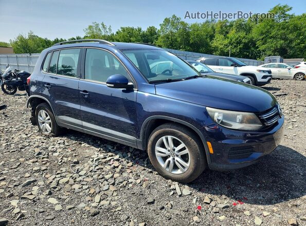 WVGBV7AX3GW577882 2016 VOLKSWAGEN TIGUAN Blue Front right