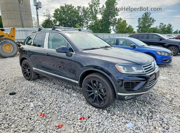 WVGEF9BP2GD001412 2016 VOLKSWAGEN TOUAREG Черный Передняя правая четверть