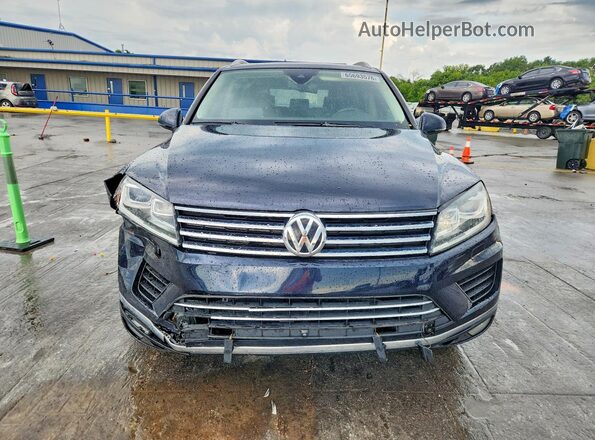 WVGEF9BP3GD010460 2016 VOLKSWAGEN TOUAREG Blue Вид спереду