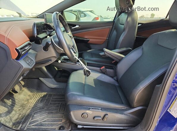 WVGGNPE26MP057590 2021 VOLKSWAGEN ID.4 Blue Widok wnętrza z przodu