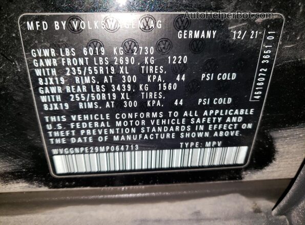 WVGGNPE29MP064713 2021 VOLKSWAGEN ID.4 Black Widok wnętrza 360 stopni