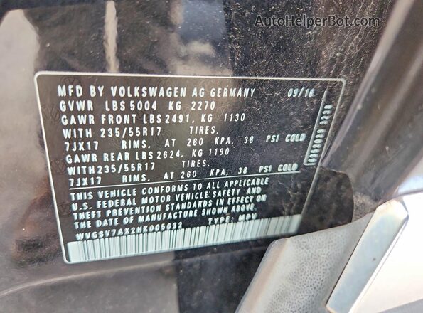 WVGSV7AX2HK005632 2017 VOLKSWAGEN TIGUAN Black VIN sticker view
