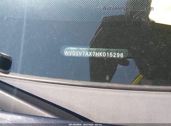 WVGSV7AX7HK015296 2017 VOLKSWAGEN TIGUAN Black Widok zestawu wskaźników