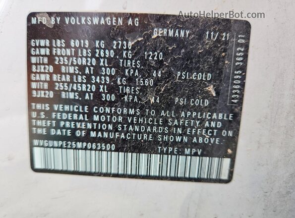WVGUNPE25MP063500 2021 VOLKSWAGEN ID.4 Белый Вид подкапотного пространства