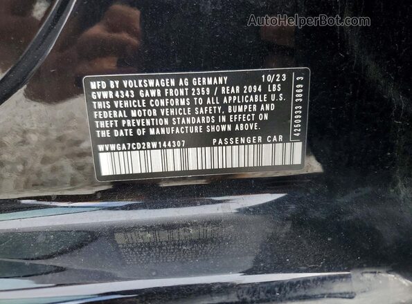 WVWGA7CD2RW144307 2024 VOLKSWAGEN GTI Black Vista del compartimento del motor