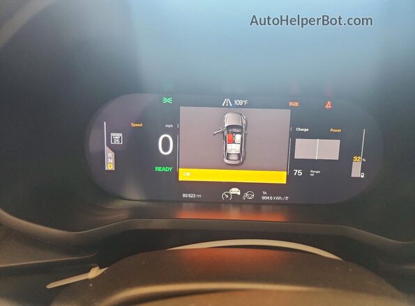YSMED3KA2PL159830 2023 POLESTAR 2 Gray Instrument cluster view