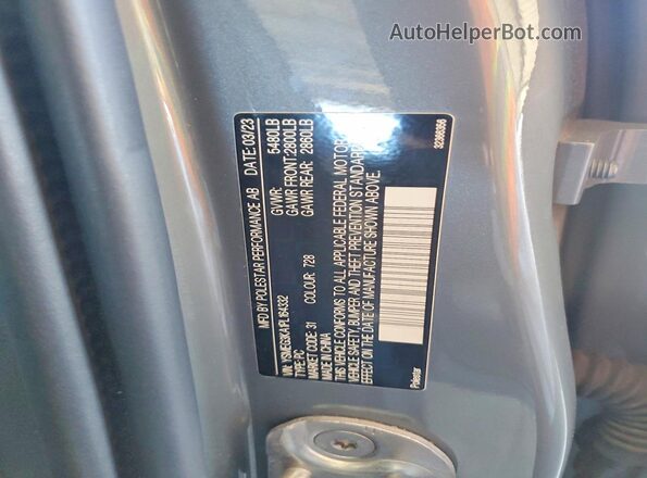 YSMEG3KA1PL164332 2023 POLESTAR 2 Gray ძრავის განყოფილების ხედი