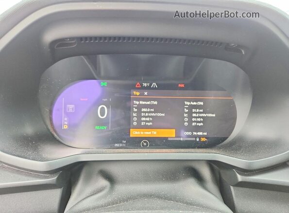 YSMET3KA1PL127678 2023 POLESTAR 2 Black Instrument cluster view