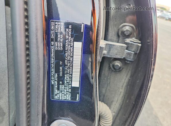 YSMET3KA6PL127594 2023 POLESTAR 2 Синий Вид подкапотного пространства