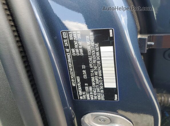 YSMFE3KA7RL246031 2024 POLESTAR 2 Gray Вид підкапотного простору