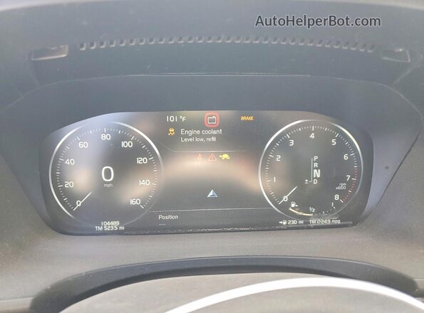 YV1102AK8H1007231 2017 VOLVO S90 Black Вид щитка приладів