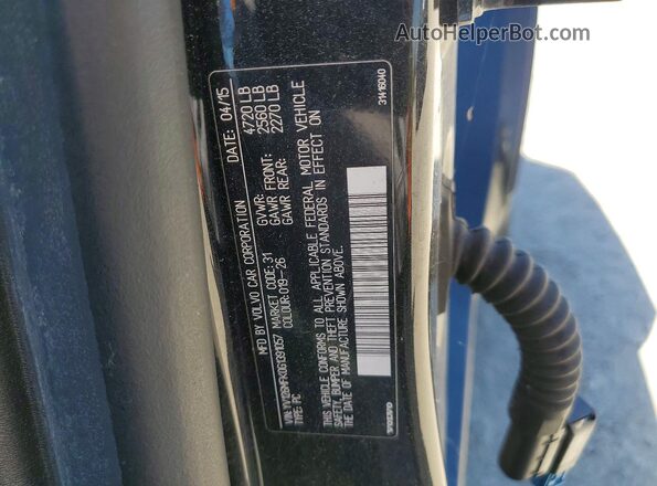 YV126MFK0G1391057 2016 VOLVO S60 Black Вид підкапотного простору