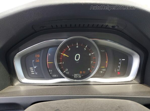 YV126MFL0H2438057 2017 VOLVO S60 Серебряный Вид щитка приборов