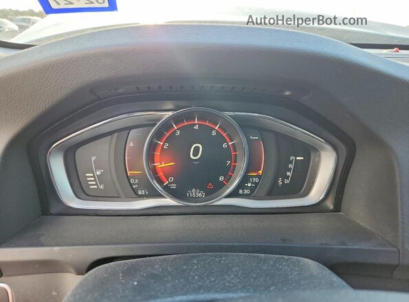 YV126MFL4H2438188 2017 VOLVO S60 Серебряный Вид щитка приборов