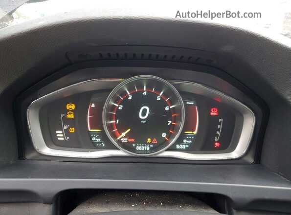 YV140MEK5G1289166 2016 VOLVO V60 Black Instrument cluster view