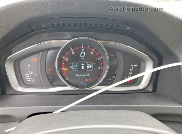 YV140MEM1G1306255 2016 VOLVO V60 Silver Вид щитка приладів