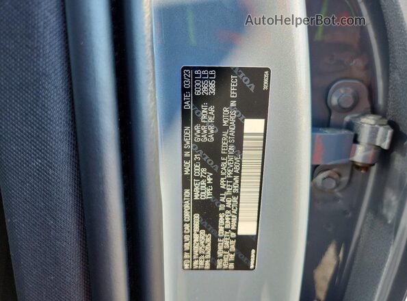 YV40621N8P1986030 2023 VOLVO XC90 Blue Вид наклейки з VIN-кодом