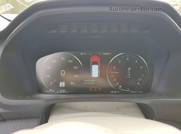 YV4102CK3L1533615 2020 VOLVO XC90 Blue Widok zestawu wskaźników