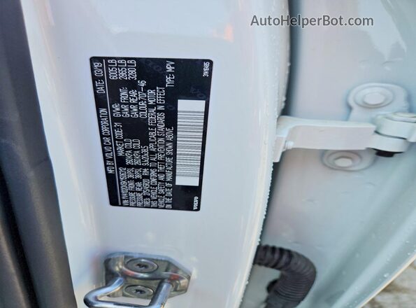YV4102CK6K1506312 2019 VOLVO XC90 White Вид наклейки з VIN-кодом