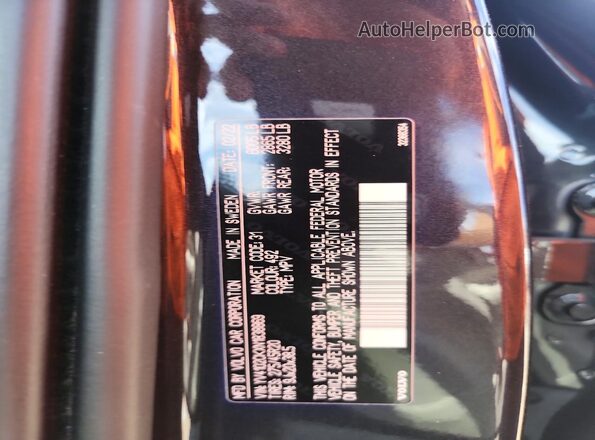 YV4102CKXN1838869 2022 VOLVO XC90 Charcoal Vista de la etiqueta del VIN
