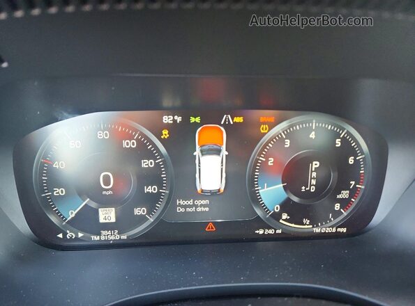 YV4102DK2M1809962 2021 VOLVO XC60 Charcoal Instrument cluster view