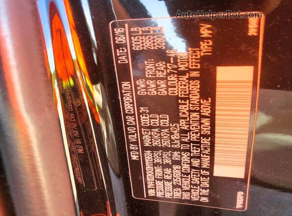 YV4102KK0H1119684 2017 VOLVO XC90 Black Vista del compartimento del motor