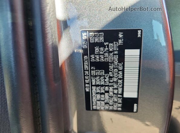 YV4102KK2H1138480 2017 VOLVO XC90 Серый Вид наклейки с VIN-кодом
