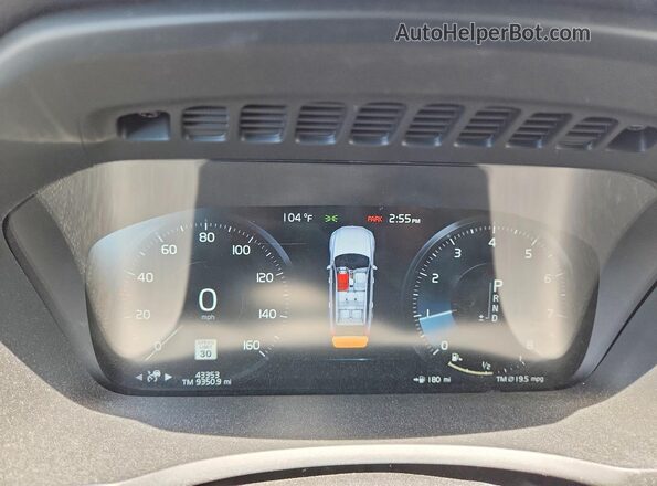 YV4102PK4M1762042 2021 VOLVO XC90 Silver Instrument cluster view