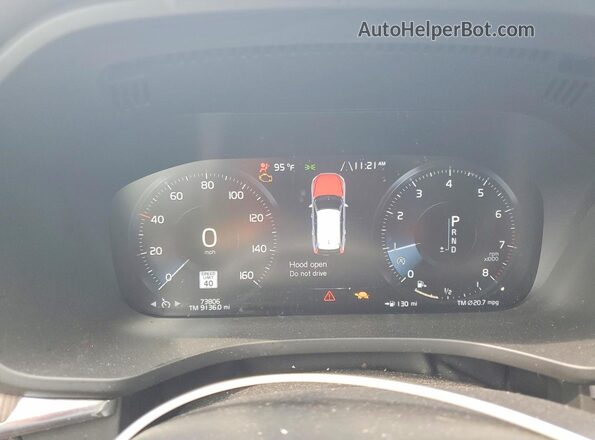 YV4102RK0M1845769 2021 VOLVO XC60 Silver Սարքավորումների վահանակի տեսք