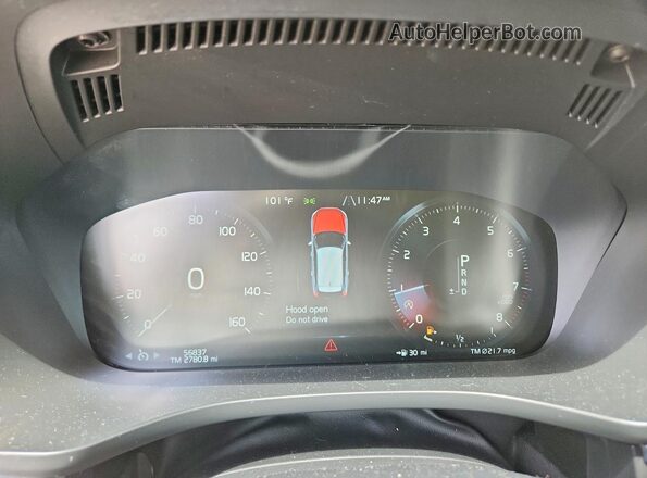 YV4102RK2J1080916 2018 VOLVO XC60 White Вид щитка приладів