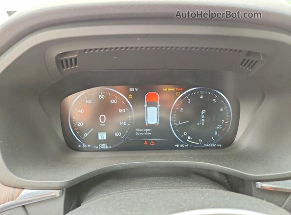 YV4102RK4M1758084 2021 VOLVO XC60 White Instrument cluster view
