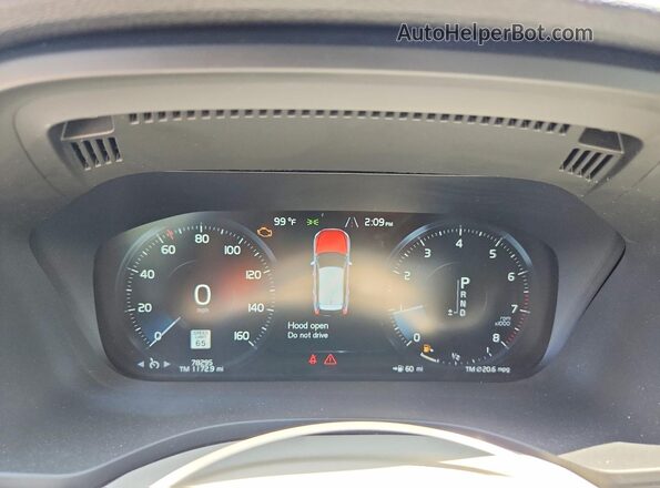 YV4102RK6L1503970 2020 VOLVO XC60 Blue ხელსაწყოთა პანელის ხედი