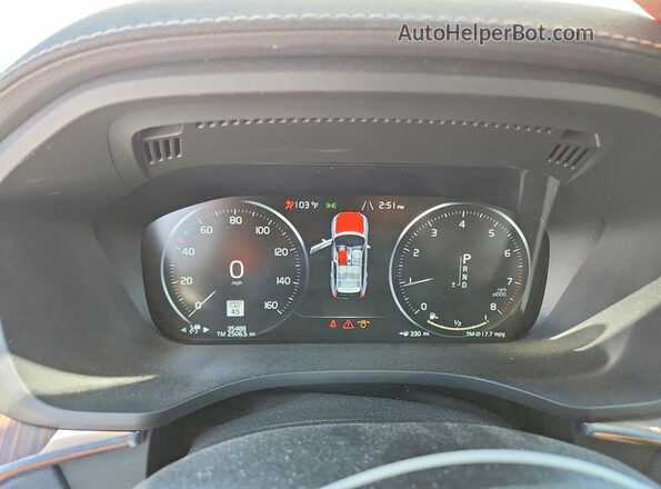 YV4102RL0M1741727 2021 VOLVO XC60 White Սարքավորումների վահանակի տեսք