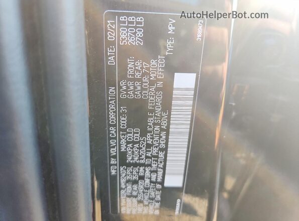 YV4102RL4M1824075 2021 VOLVO XC60 Black Vista del compartimento del motor