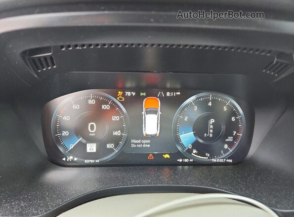 YV4102RL6M1689682 2021 VOLVO XC60 White Vista del cuadro de instrumentos