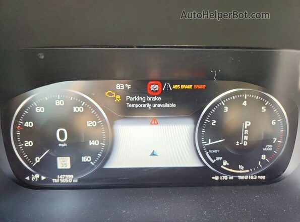 YV4102RL9J1045895 2018 VOLVO XC60 White Vista del cuadro de instrumentos