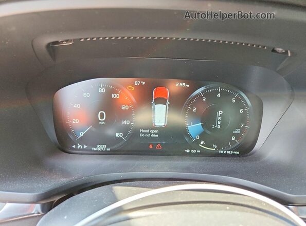 YV4102WK4N1085335 2022 VOLVO V60 Black Սարքավորումների վահանակի տեսք
