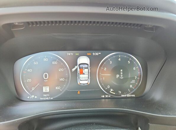 YV4162UK0K2074940 2019 VOLVO XC40 Черный Вид щитка приборов