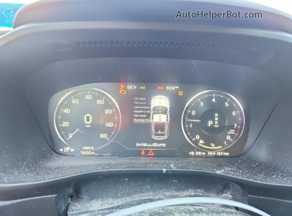 YV4162UL8K2072796 2019 VOLVO XC40 Black ხელსაწყოთა პანელის ხედი