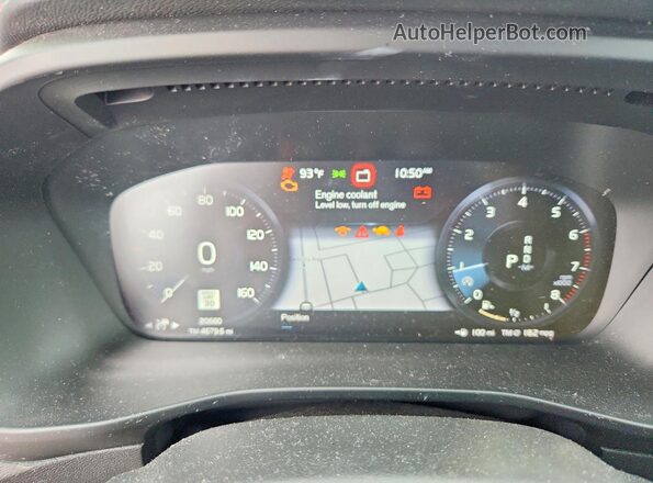 YV4162UM7L2217160 2020 VOLVO XC40 Black Widok zestawu wskaźników