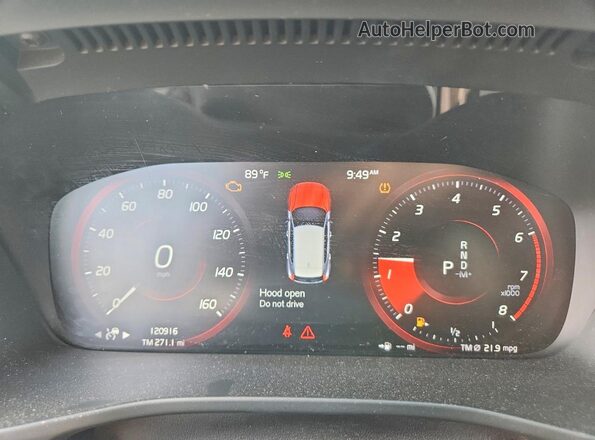 YV4162XZ1K2013251 2019 VOLVO XC40 Blue Вид щитка приладів