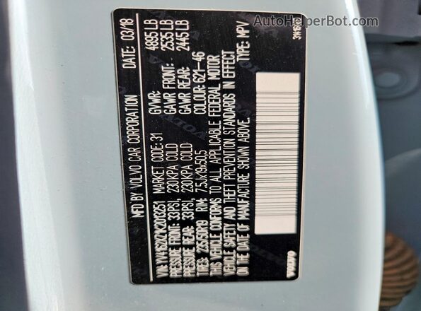 YV4162XZ1K2013251 2019 VOLVO XC40 Blue Вид підкапотного простору
