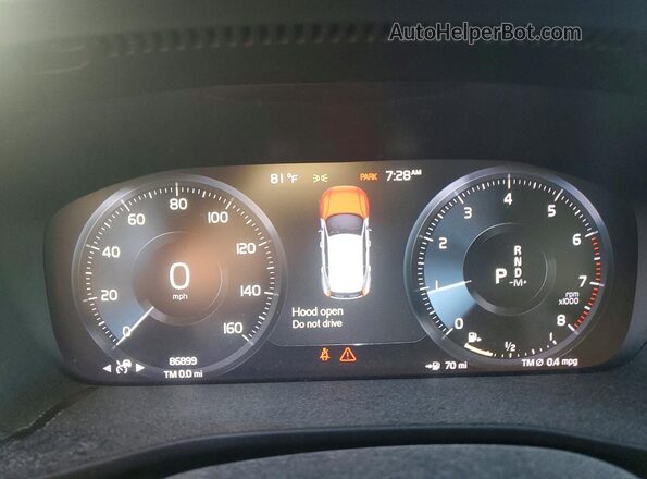 YV4162XZ4K2020579 2019 VOLVO XC40 Blue Вид щитка приладів